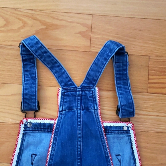 One of a Kind Roses/Day of the Dead Overall Dress Size Large - Picture 8 of 13